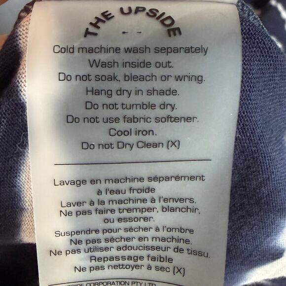 The Upside Revolve Tie Dye Long John Pants Small/6 Indigo Loungewear Comfort NWT - Picture 11 of 11